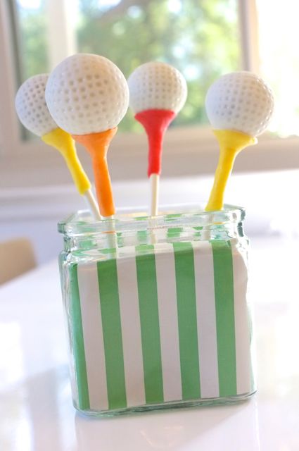 Golf Ball Cake Pops for Pops