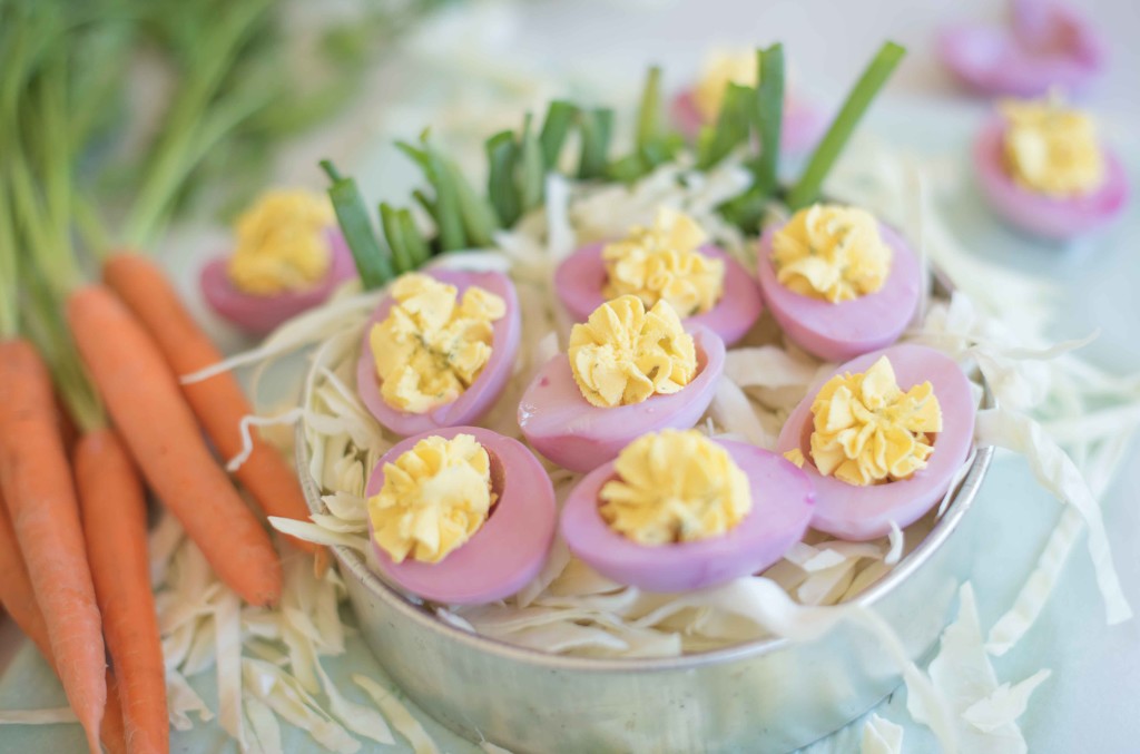 Beet Dyed Deviled Eggs-11