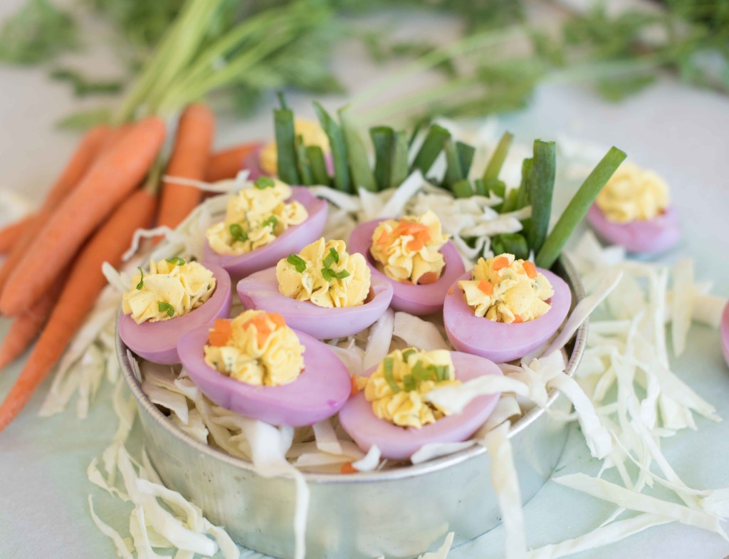 Beet Dyed Deviled Eggs-12